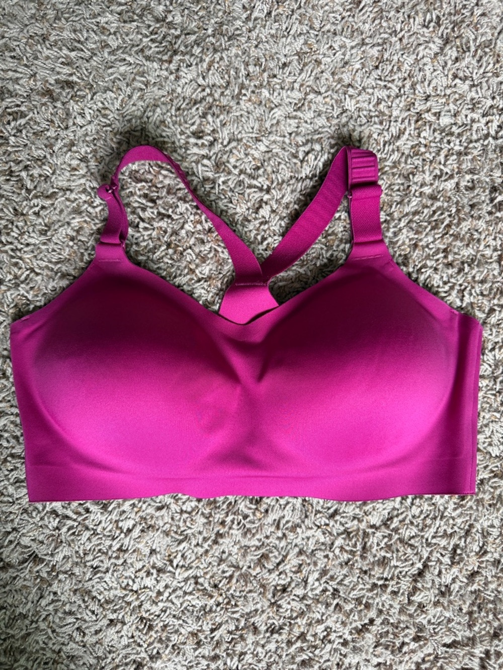 Wireless Molded Cup Sports Bra in Hot Pink